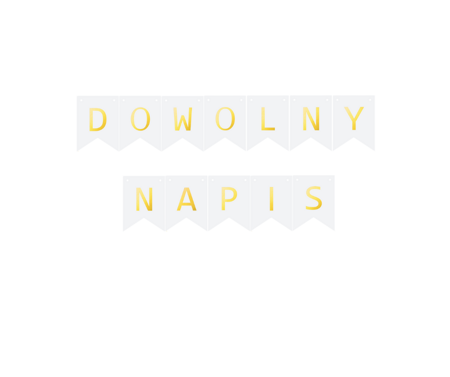 Personalizowany Baner Flagi DOWOLNY NAPIS, Gold