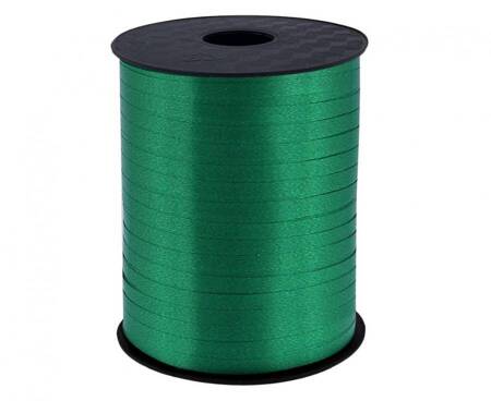 Plastic ribbon, bottle green, 5mm / 458m