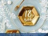 Plates for the eighteenth birthday, 18th Birthday, gold, 20 cm