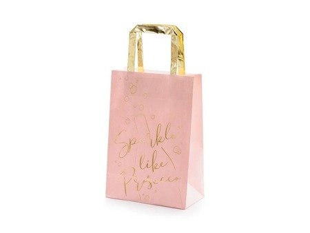 Prosecco Gift Bags, Pink, 18 x 26 x 10 cm