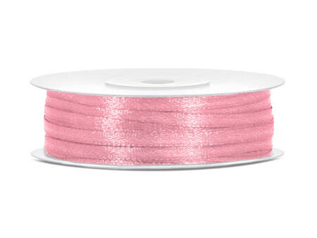 Satin ribbon, light pink ribbon, 3mm / 50m