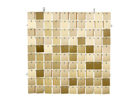 Sequin Panel, Squares, Light Gold, 30x30 cm, 1 pcs