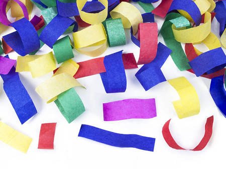 Shot tube from confetti, Mix colors 40 cm