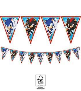 Sonic Paper Triangle Flag Banner (9 flags)