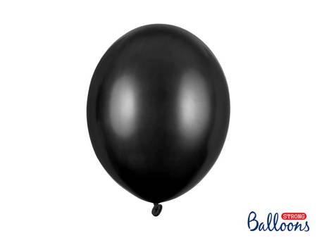 Strong balloons, metallic black, 30cm, 100 pcs.