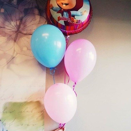 The foil balloon Masha and bear - 46 cm round Grabo