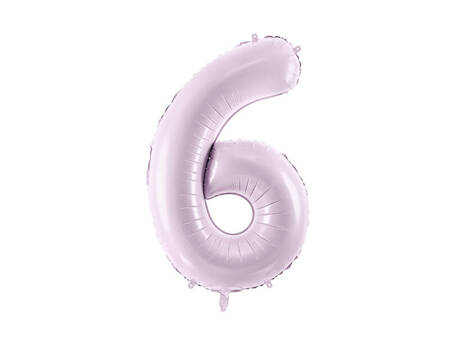 The number 6 Foil balloon, 72cm, lilac