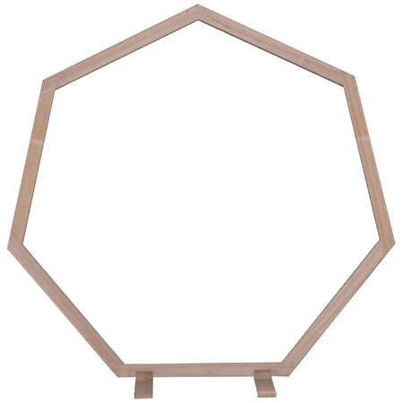 Wooden hexagon backdrop stand, 223 cm