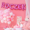 Balloon Foil lettering pink in stars, 40 cm