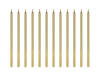 Birthday candles, smooth, gold 14 cm, 12 pcs.