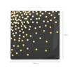 Black napkins with golden dots 33x33cm, 10 pcs.