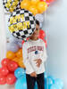 Chessboard-pattern foil balloon, Happy Birthday, 45cm