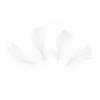 Decorative feathers short - white, 50 pieces