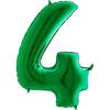 Foil balloon Digit 4 Green - 102 cm Grabo Green / Mint