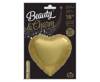 Foil balloon - Heart, matte in antique gold, 46 cm