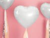 Foil balloon Heart white, 45cm,