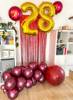 Foil balloon Sto Lat, burgundy, 46 cm