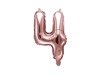 Foil balloon digit '4', 35cm, pink gold