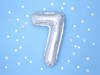 Foil balloon digit 7, 35cm, silver