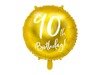 Foil balloon for ninety, 90th Birthday, gold, 45 cm