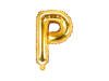 Foil balloon letter P 35cm, gold