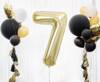 Foil balloon, number 7, gold, champagne, 85 cm.