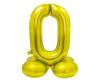 Foil balloon, standing digit 0, gold, 72cm