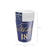 Happy Birthday cups 18, navy blue 220ml 6 pcs.