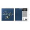 Happy Birthday napkins 50 navy blue 10 pcs.