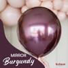 Latex Balloons Mirror Burgundy, 45cm, 25 pcs.