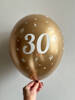 Latex balloons Chrome "30", golden, 30 cm, 50 pcs.