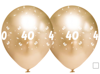 Latex balloons Chrome "40", golden, 30 cm, 50 pcs.