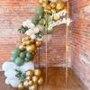 Latex balloons Chrome gold, 12.5 cm, 100 pcs