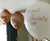 Latex balloons Holy Baptism gold, white print 10 pcs.