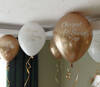 Latex balloons Holy Baptism gold, white print 10 pcs.