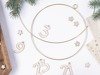 Metal decorative pendants Circles, gold, 2 pcs.