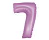 Number 7 foil balloon, violet, matte Smart, 76cm