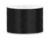 Satin ribbon, black ribbon 50mm / 25m