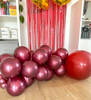 Small Strong Balloons, Metallic Maroon, 12 cm, 100 pcs. Pink