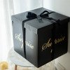 Surprise gift box, black, 50x50x50 cm