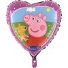 The foil balloon Peppa Pig Heart, 46 cm pink, Grabo