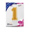 The foil balloon number 1, Golden, 66 cm Grabo