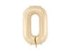 The number 0 Foil balloon, 72cm, beige, cream