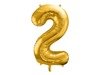 The number 2 Foil balloon, 86cm, gold