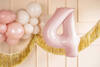 The number 4 Foil balloon, 72cm, light pink