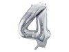 The number 4 Foil balloon, 86cm, silver