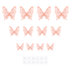 Wall stickers 3D Lacy rose gold Butterflies 12 pieces