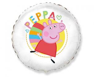 Folienballon, Rund, Peppa-Schwein, Happy Peppa, 48 cm