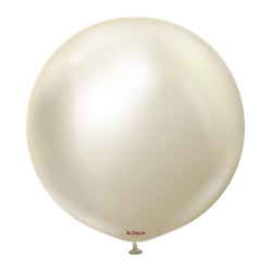 Latexballons Mirror White Gold, 60cm, 2 Stk.