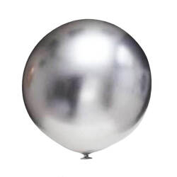 Latexballons Silber Chrome, 45 cm 15 Stück